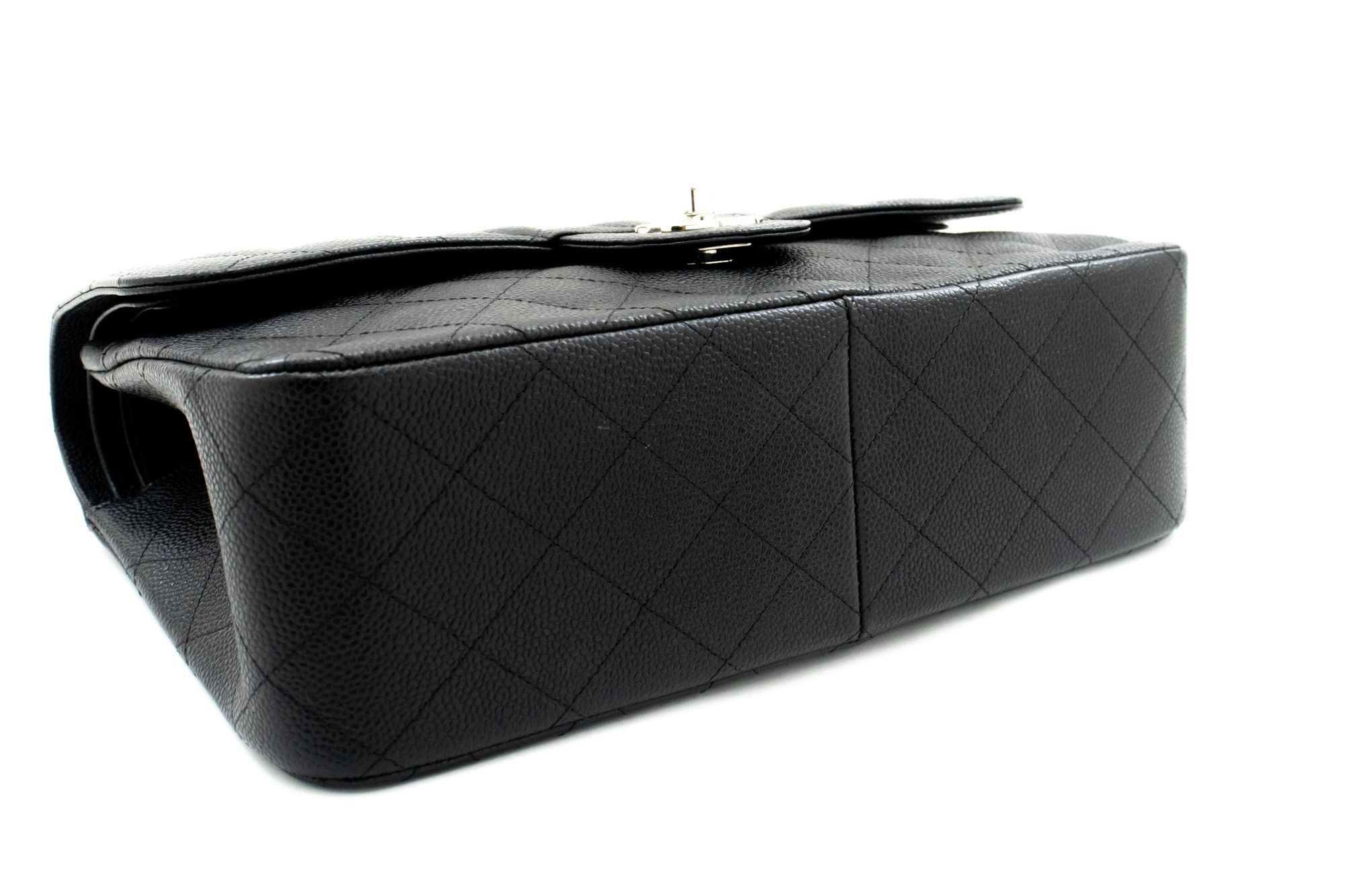 Chanel Double Flap Black Leather Shoulder Bag (Pre-Owned) Size ONE SIZE - 3 Thumbnail