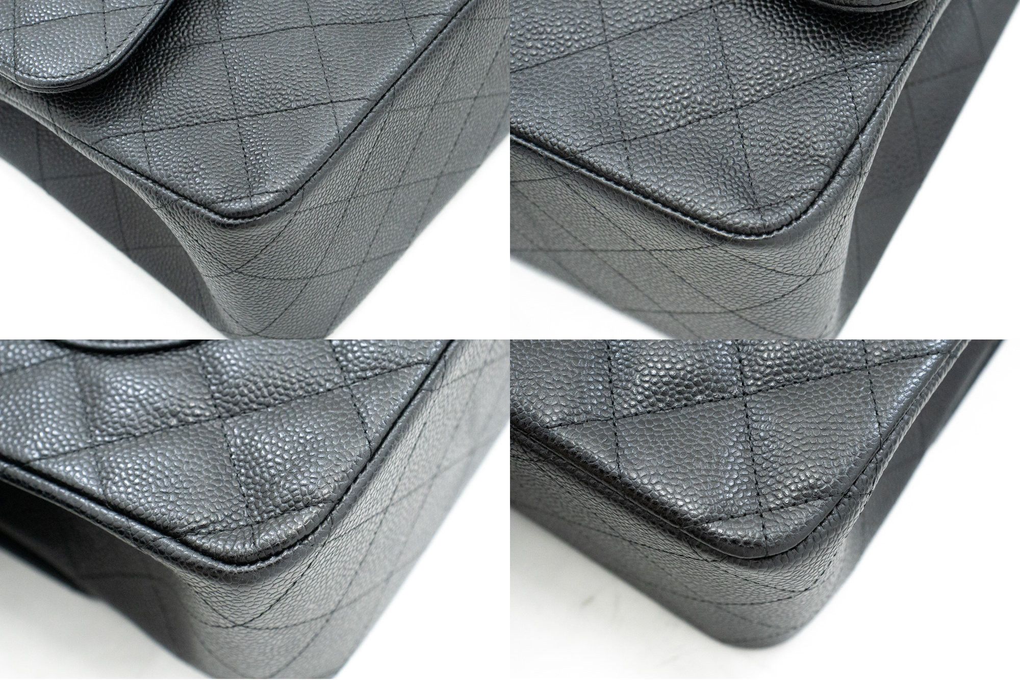 Chanel Double Flap Black Leather Shoulder Bag (Pre-Owned) Size ONE SIZE - 9 Thumbnail