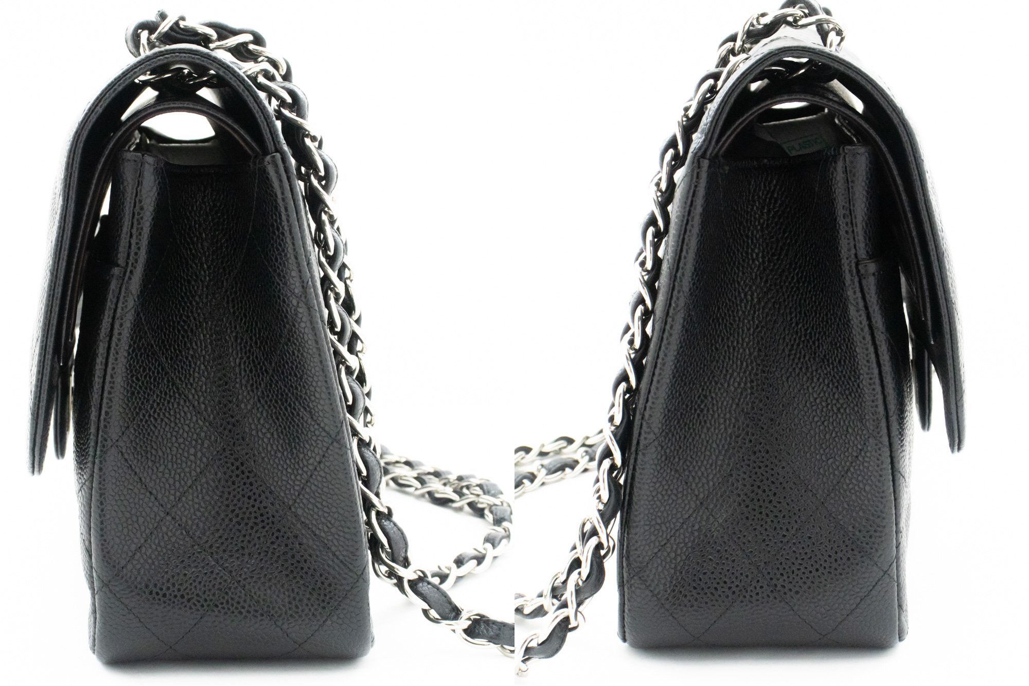 Chanel Double Flap Black Leather Shoulder Bag (Pre-Owned) Size ONE SIZE - 4 Thumbnail