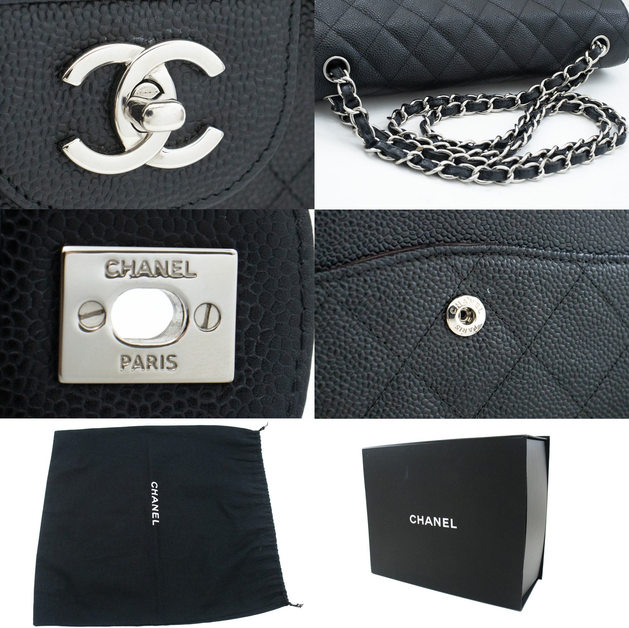 Chanel Double Flap Black Leather Shoulder Bag (Pre-Owned) Size ONE SIZE - 8 Thumbnail