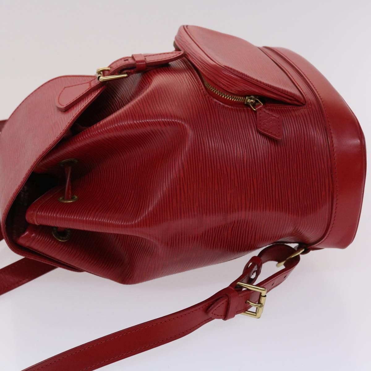Louis Vuitton Montsouris Red Leather Backpack Bag (Pre-Owned) Size ONE SIZE - 12 Thumbnail