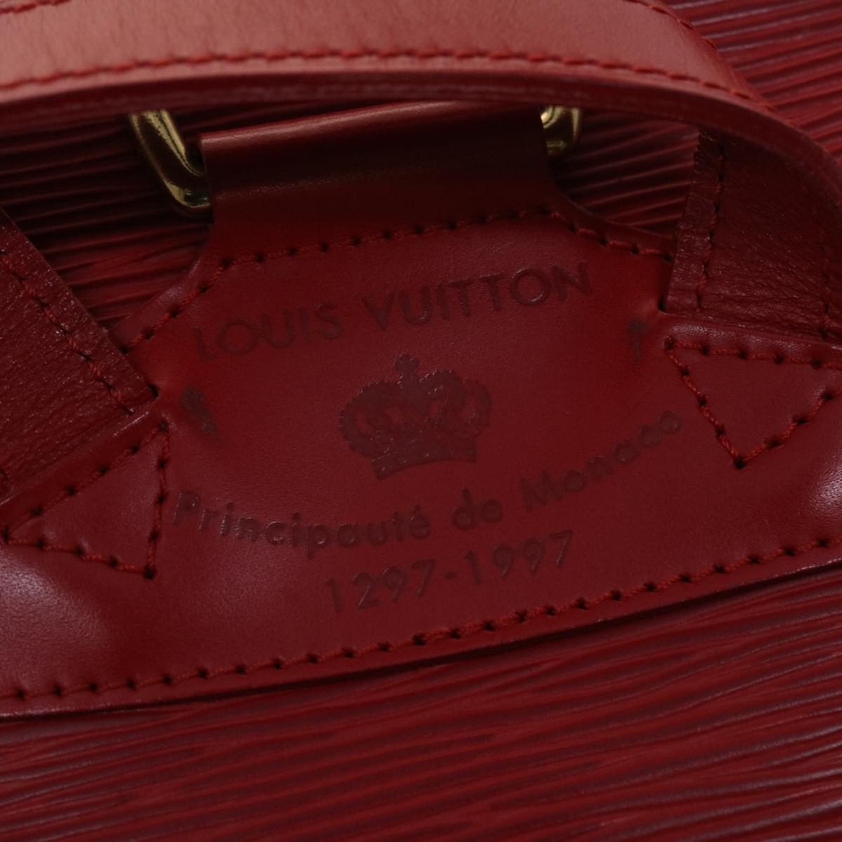 Louis Vuitton Montsouris Red Leather Backpack Bag (Pre-Owned) Size ONE SIZE - 8 Thumbnail