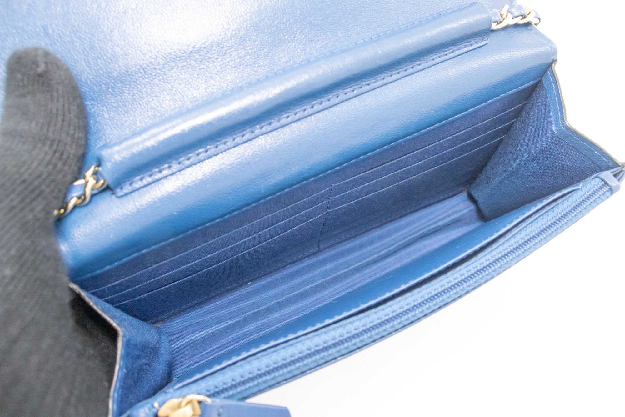 Chanel Wallet On Chain Blue Leather Wallet (Pre-Owned) Size ONE SIZE - 5 Thumbnail