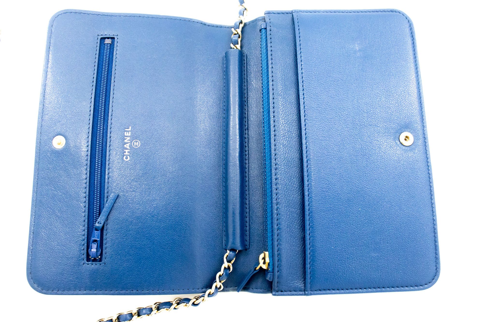 Chanel Wallet On Chain Blue Leather Wallet (Pre-Owned) Size ONE SIZE - 10 Thumbnail