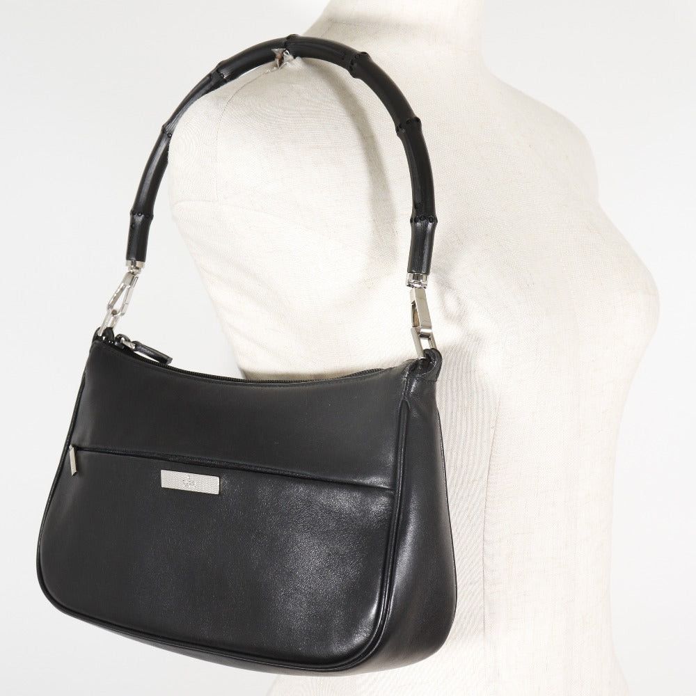 Gucci Bamboo Black Leather Shoulder Bag (Pre-Owned) Size ONE SIZE - 5 Thumbnail