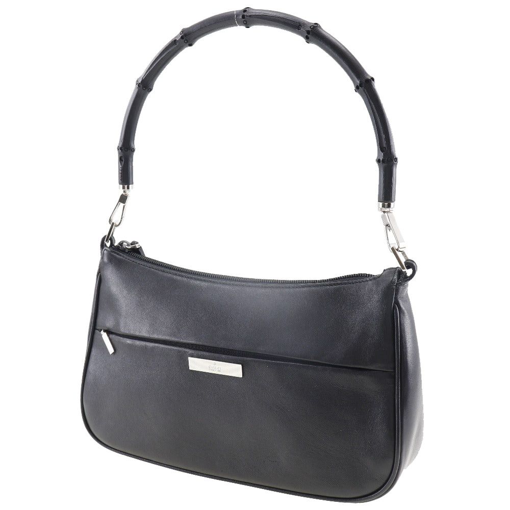 Gucci Bamboo Black Leather Shoulder Bag (Pre-Owned) Size ONE SIZE - 3 Thumbnail