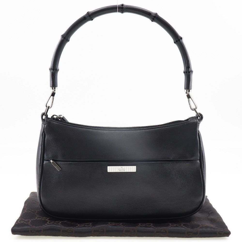 Gucci Bamboo Black Leather Shoulder Bag (Pre-Owned) Size ONE SIZE - 6 Thumbnail