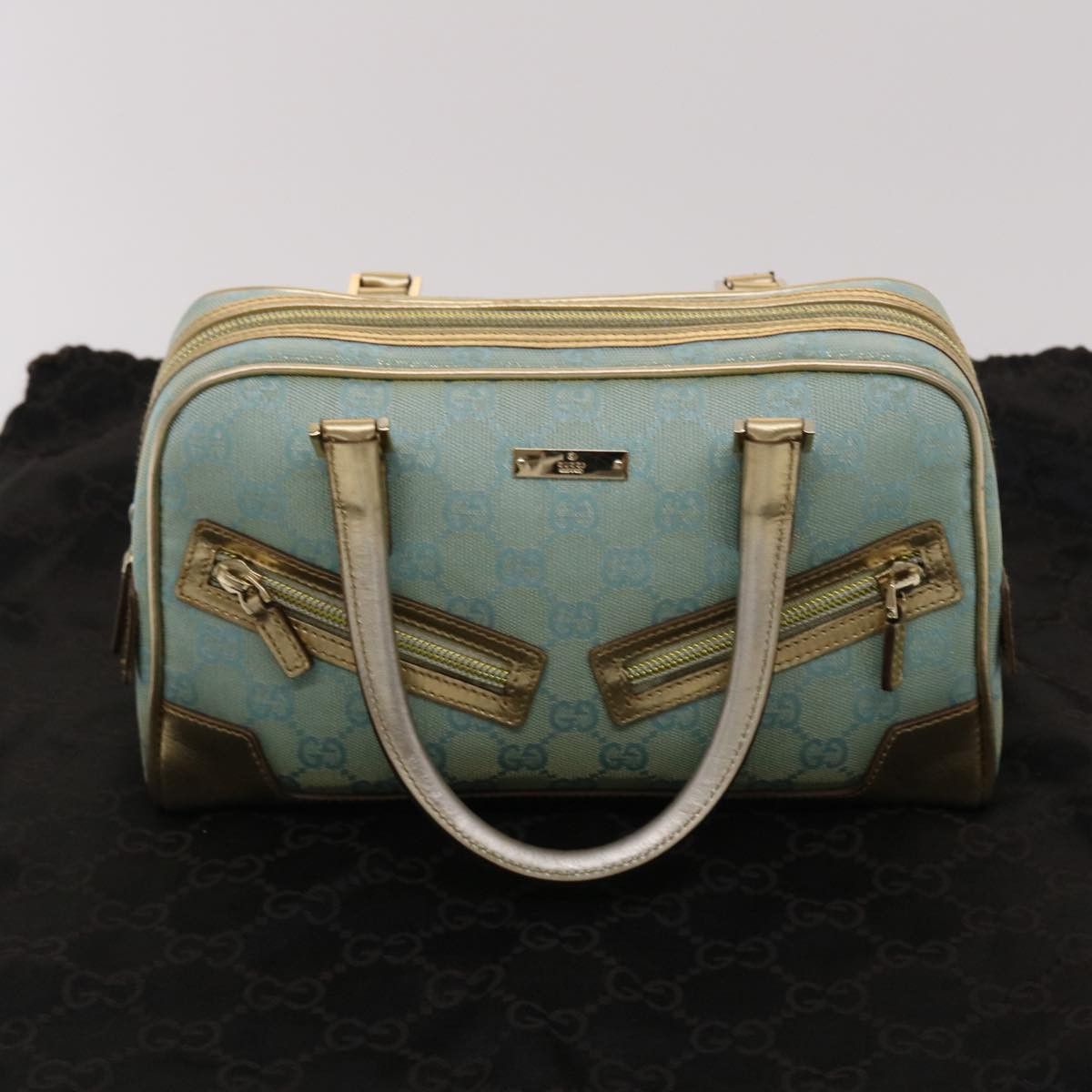 Gucci -- Blue Canvas Handbag (Pre-Owned) Size ONE SIZE - 8 Thumbnail