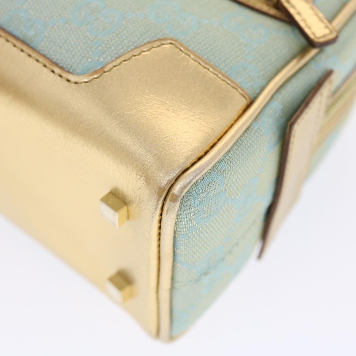 Gucci -- Blue Canvas Handbag (Pre-Owned) Size ONE SIZE - 10 Thumbnail