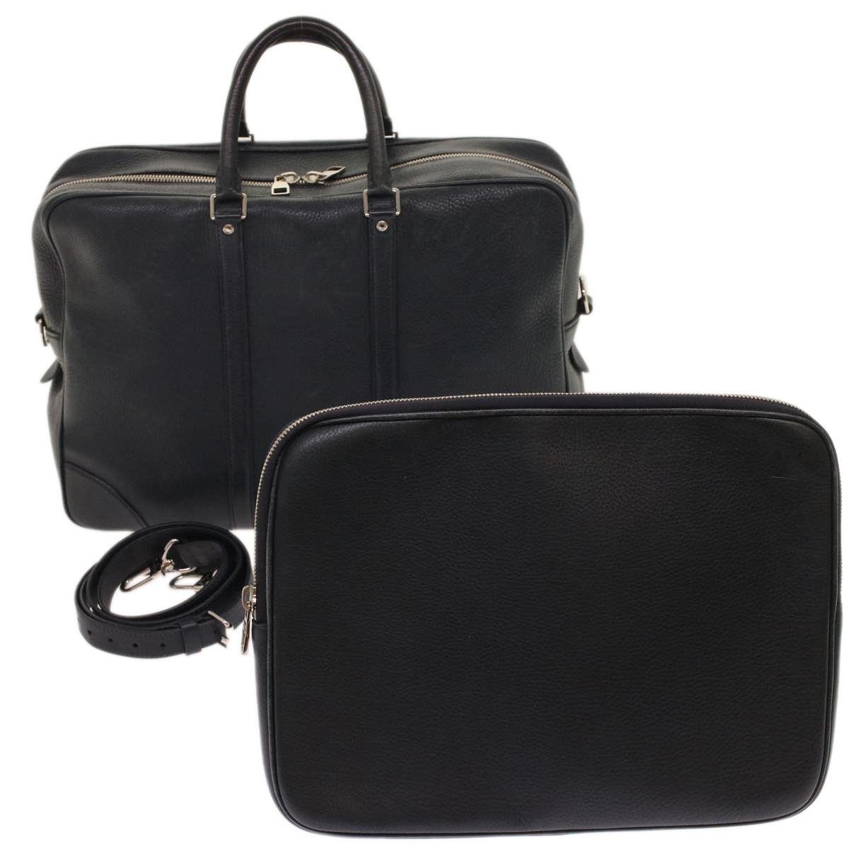 Louis Vuitton Naxos Black Leather Handbag (Pre-Owned) Size ONE SIZE - 8 Thumbnail