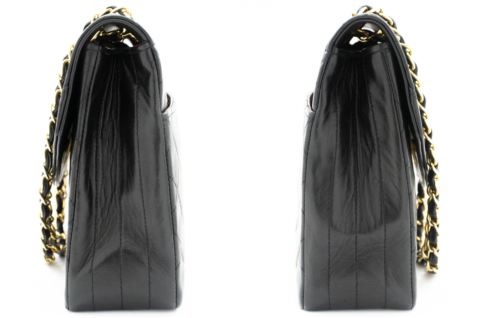 Chanel Half Moon Black Leather Shoulder Bag (Pre-Owned) Size ONE SIZE - 4 Thumbnail
