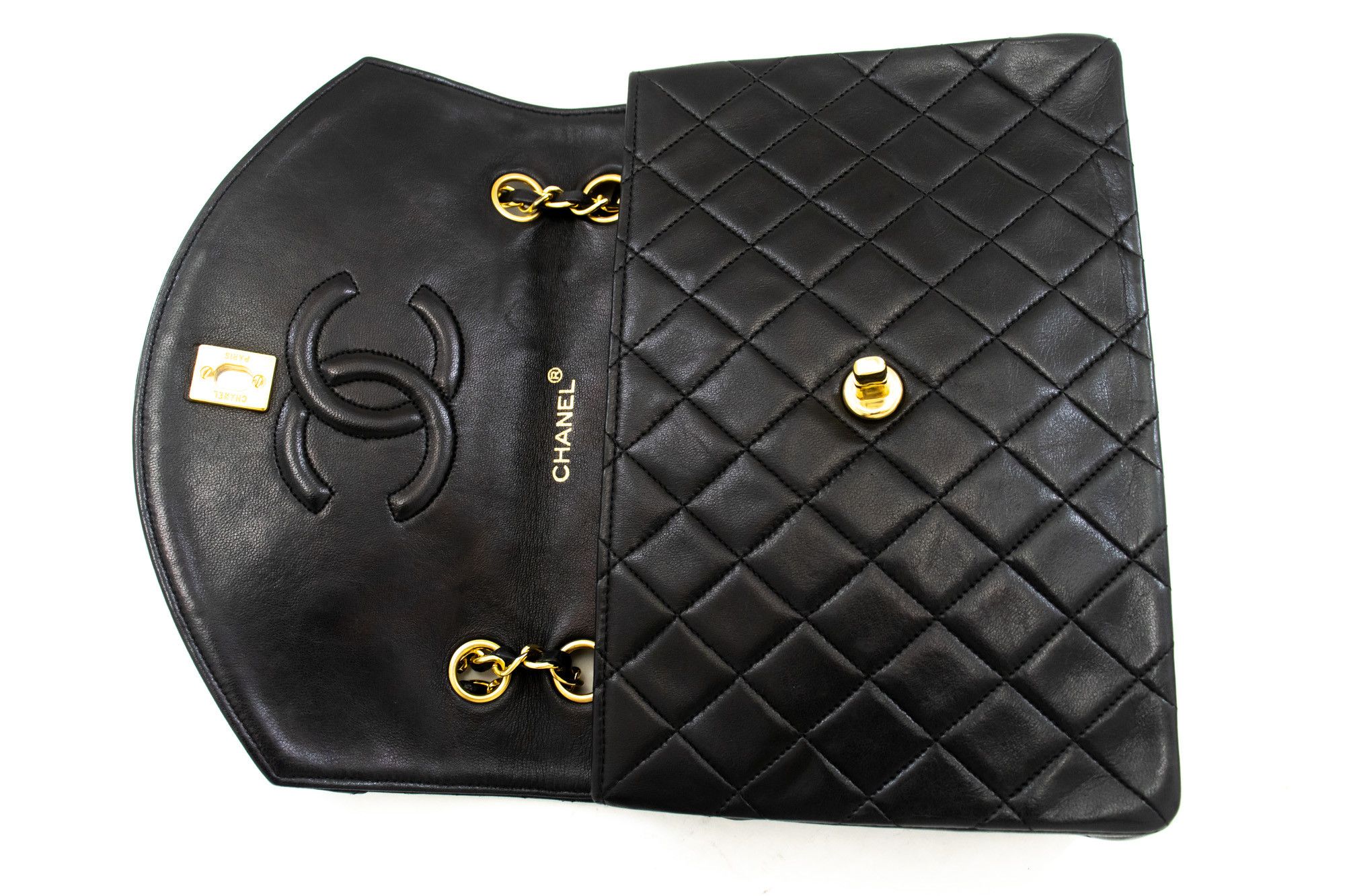 Chanel Half Moon Black Leather Shoulder Bag (Pre-Owned) Size ONE SIZE - 11 Thumbnail