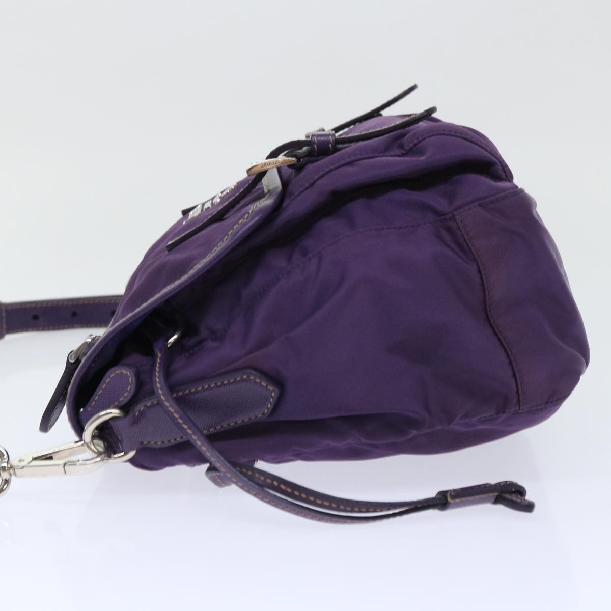 Prada Tessuto Purple Synthetic Shoulder Bag (Pre-Owned) Size ONE SIZE - 11 Thumbnail