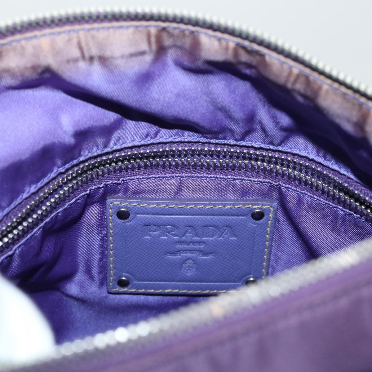Prada Tessuto Purple Synthetic Shoulder Bag (Pre-Owned) Size ONE SIZE - 8 Thumbnail