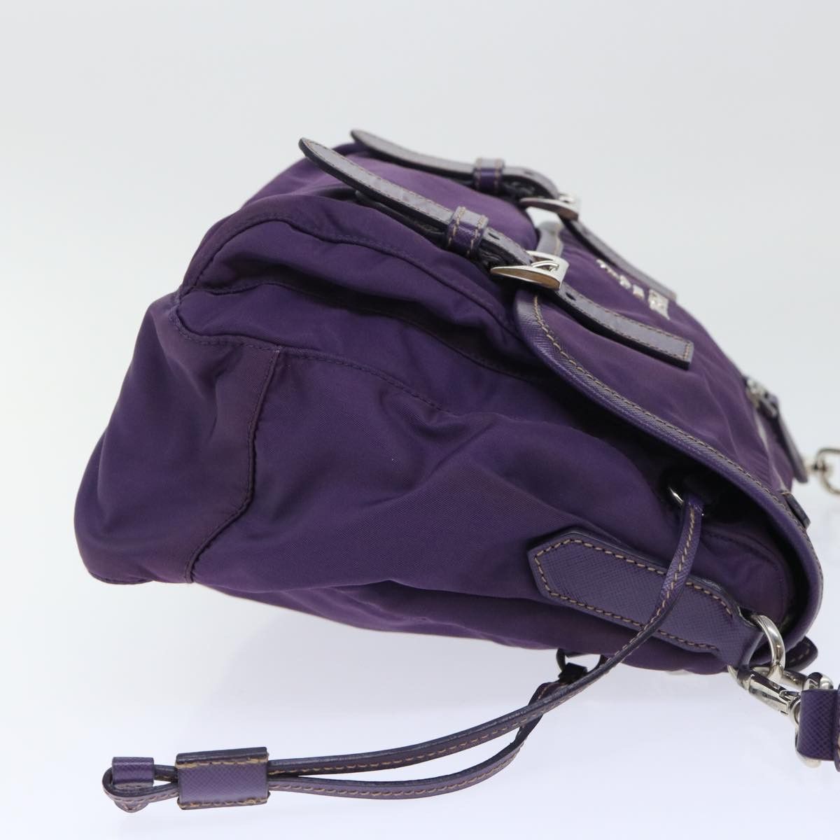 Prada Tessuto Purple Synthetic Shoulder Bag (Pre-Owned) Size ONE SIZE - 9 Thumbnail