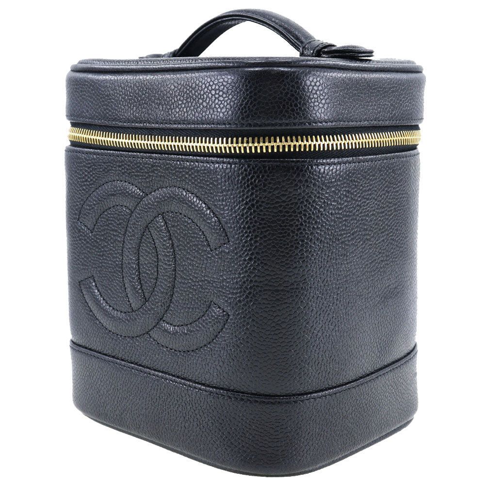 Chanel Vanity Black Leather Handbag (Pre-Owned) Size ONE SIZE - 2 Thumbnail