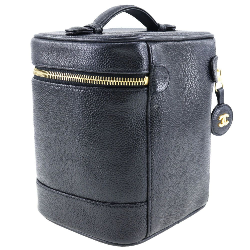 Chanel Vanity Black Leather Handbag (Pre-Owned) Size ONE SIZE - 3 Thumbnail