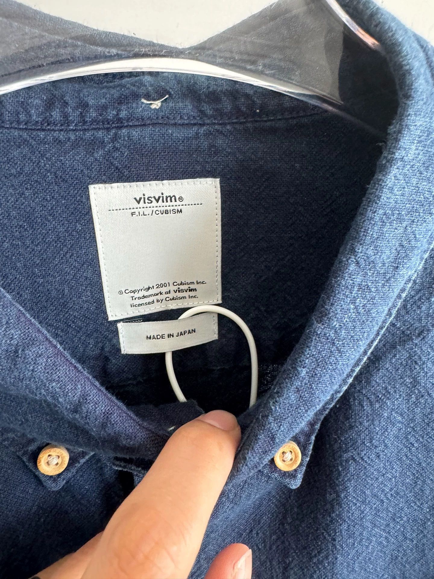 Visvim Visvim blue-dyed hand-embroidered shirt Size US L / EU 52-54 / 3 - 5 Thumbnail