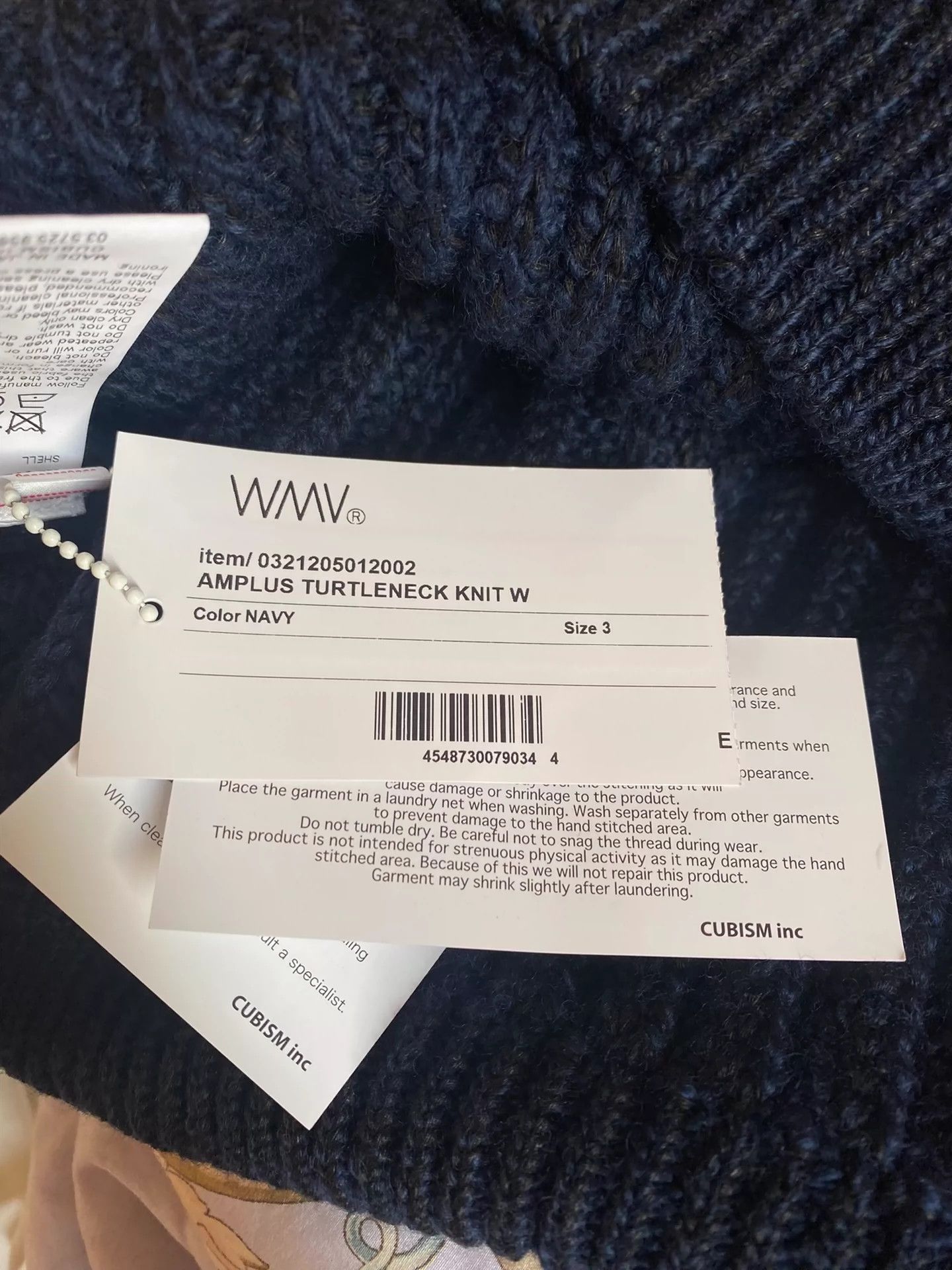 visvim amplus turtleneck sweater 21aw navy
