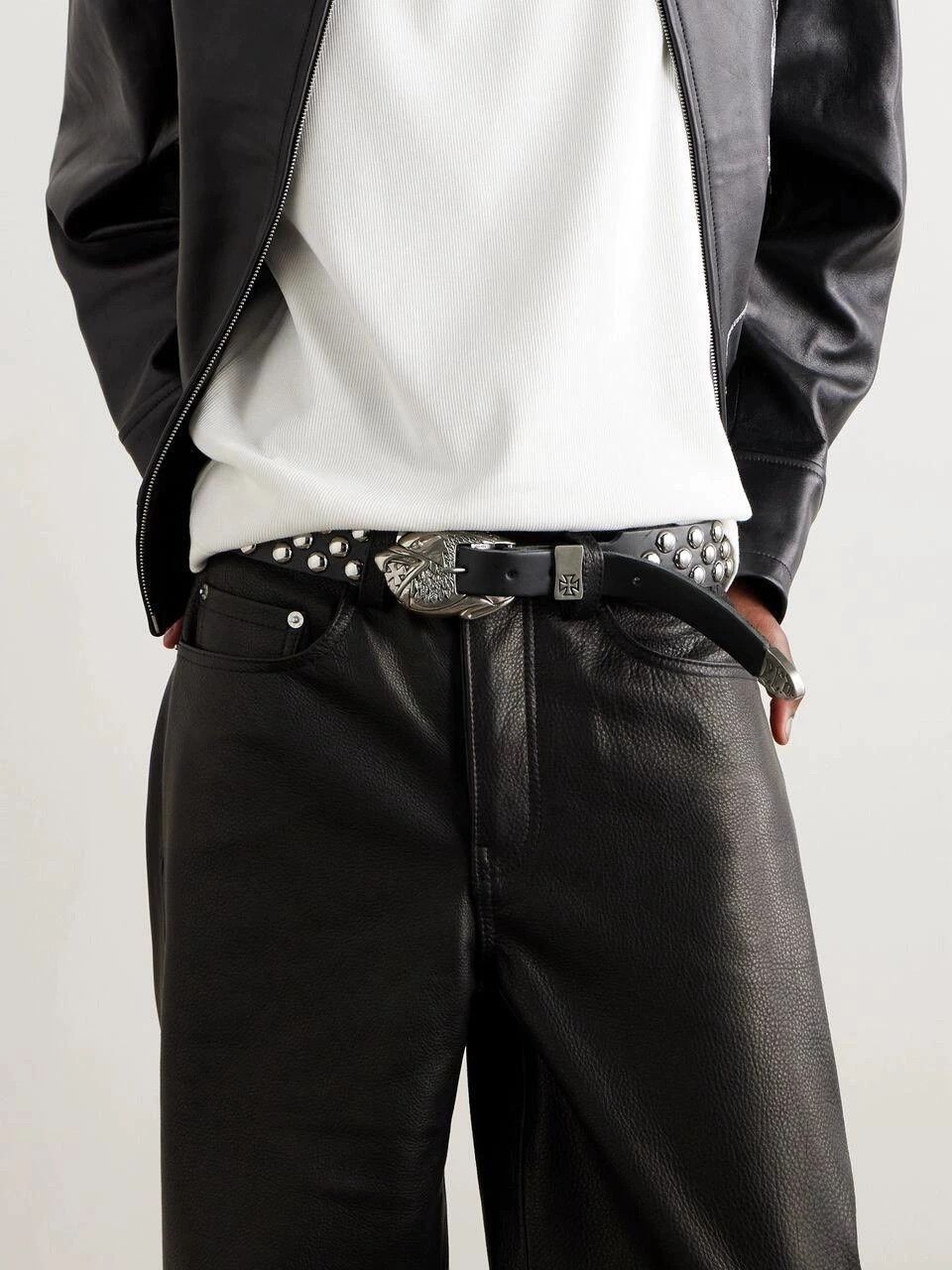 Enfants Riches Deprimes Enfants Riches Deprimes Eagle head buckle rivet three-row belt Size ONE SIZE - 5 Thumbnail