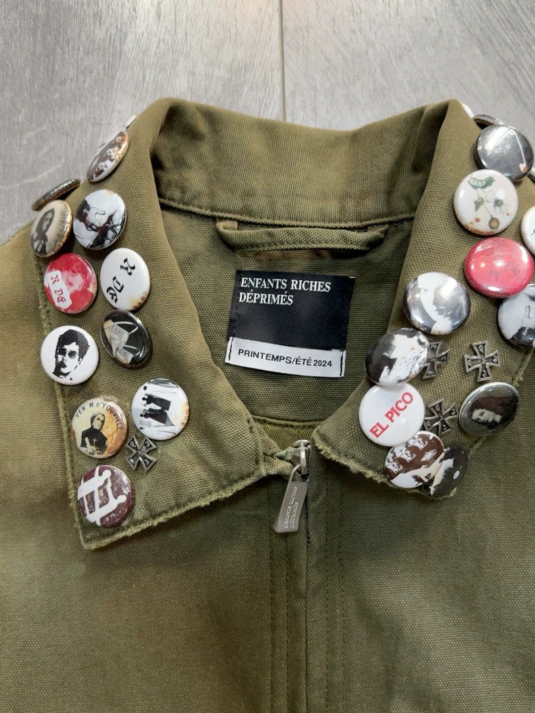 Enfants Riches Deprimes Enfants Riches Deprimes Army green old collar jacket Size US XL / EU 56 / 4 - 3 Thumbnail