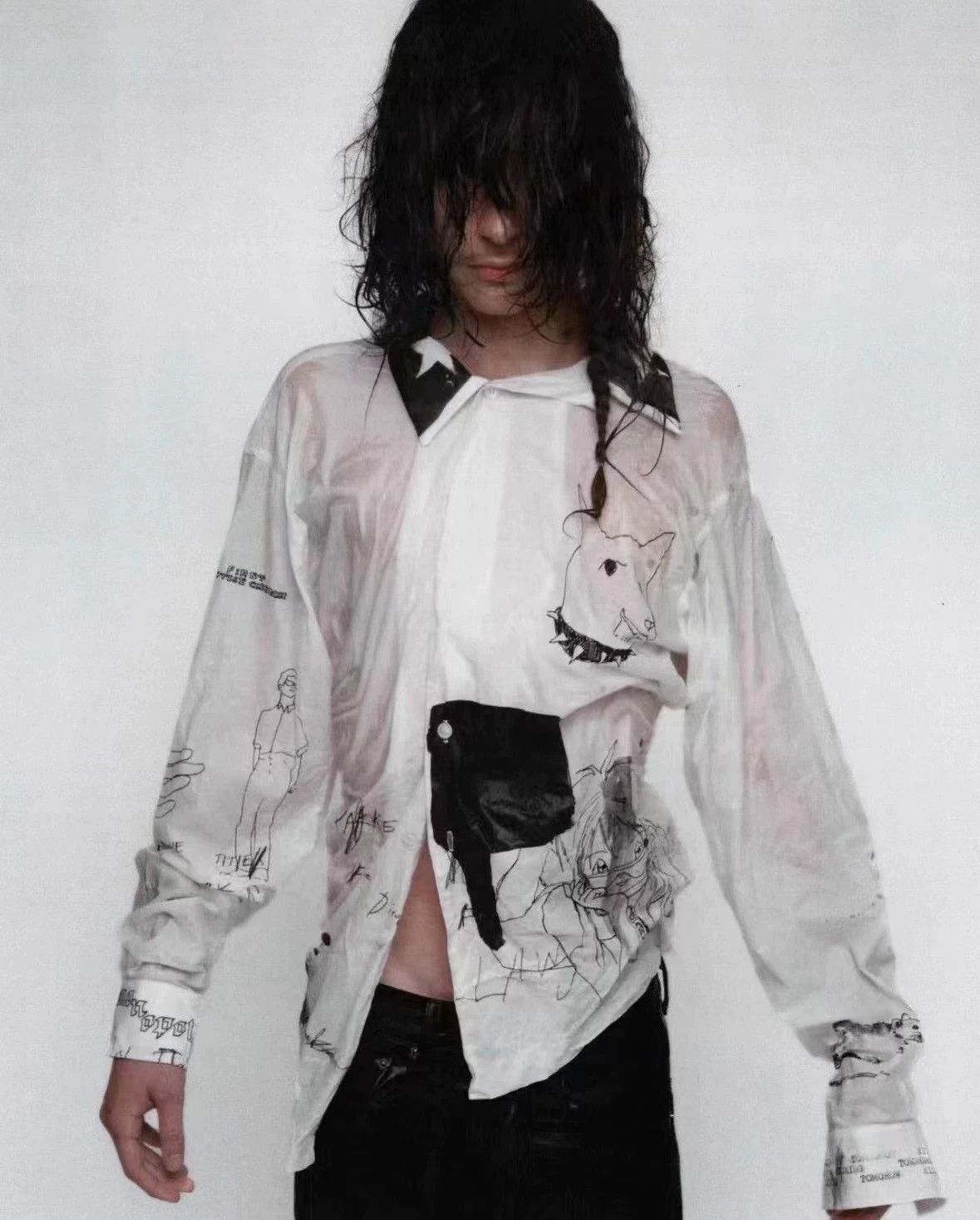 Enfants Riches Deprimes Enfants Riches Deprimes Kick Tomorrow's Hand-painted Graffiti Shirt Size US S / EU 44-46 / 1 - 9 Thumbnail