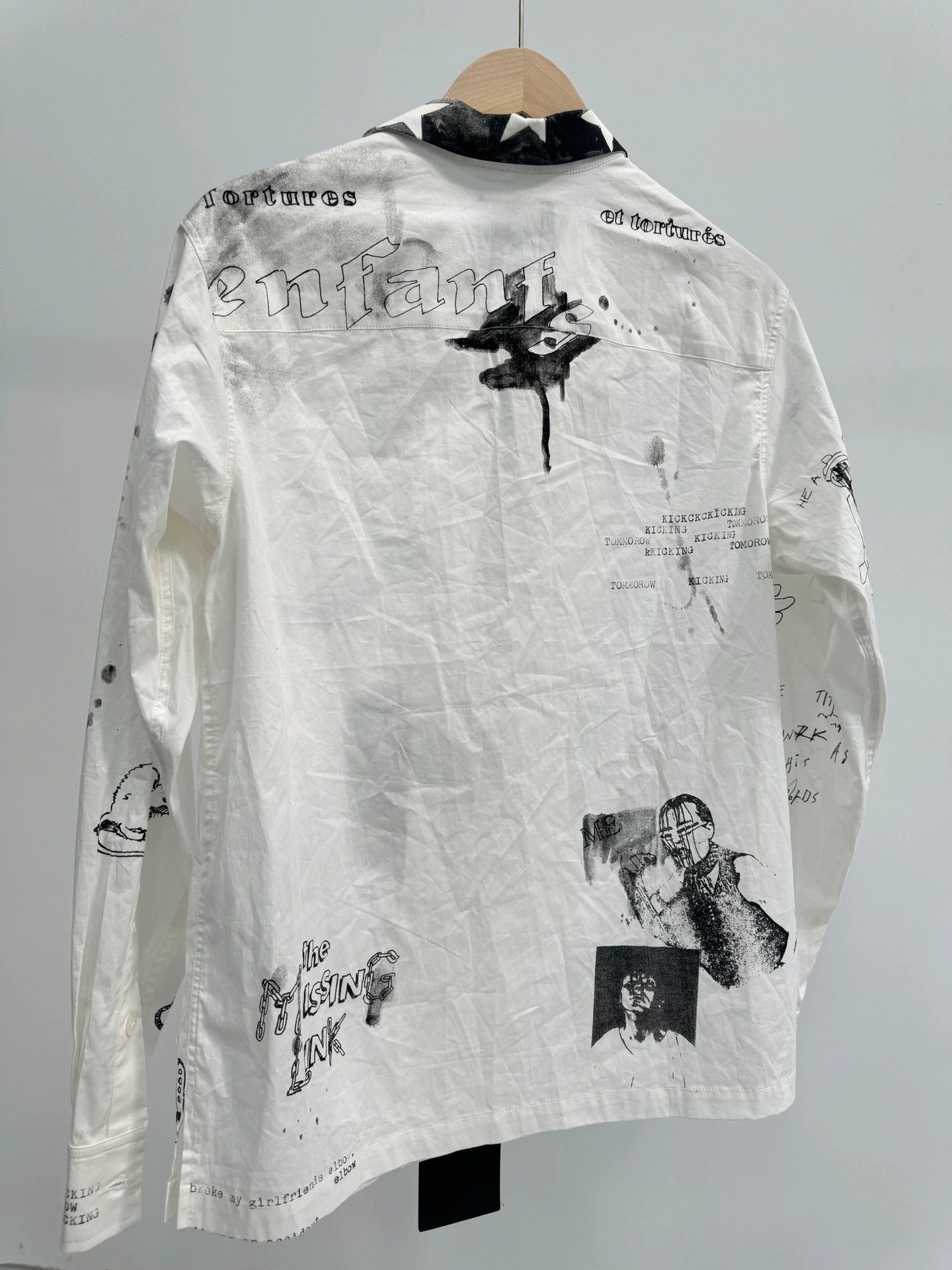 Enfants Riches Deprimes Enfants Riches Deprimes Kick Tomorrow's Hand-painted Graffiti Shirt Size US S / EU 44-46 / 1 - 2 Thumbnail