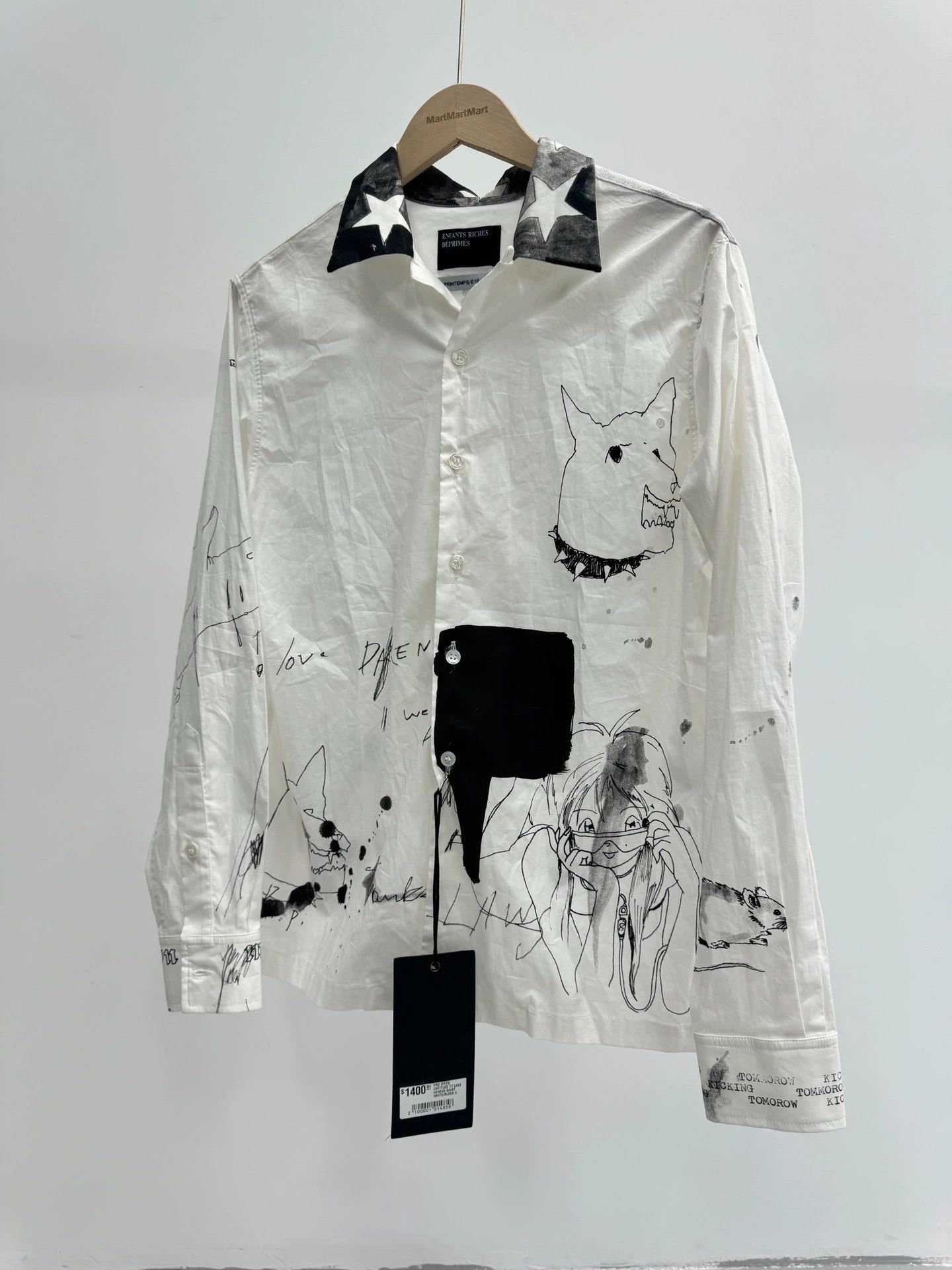 Enfants Riches Deprimes Enfants Riches Deprimes Kick Tomorrow's Hand-painted Graffiti Shirt Size US S / EU 44-46 / 1 - 3 Thumbnail