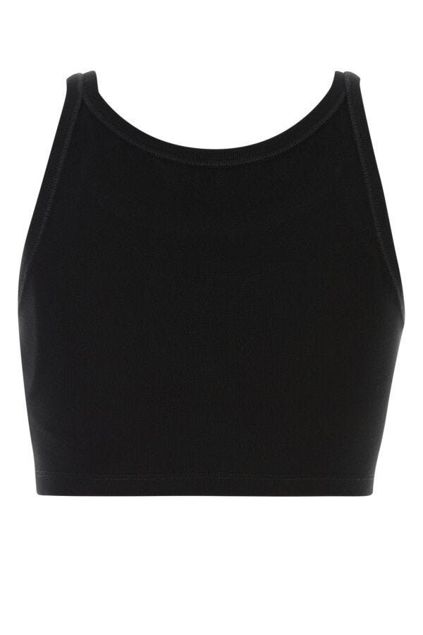 Palm Angels Black Piquet Top Size S / US 4 / IT 40 - 4 Thumbnail