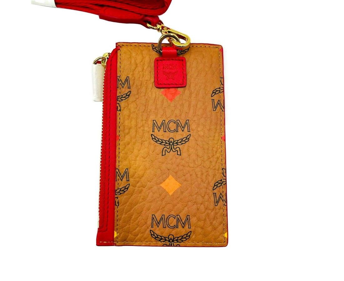 MCM Women's Brown Spectrum Rainbow Logo Visetos Lanyard Card Size ONE SIZE - 3 Thumbnail