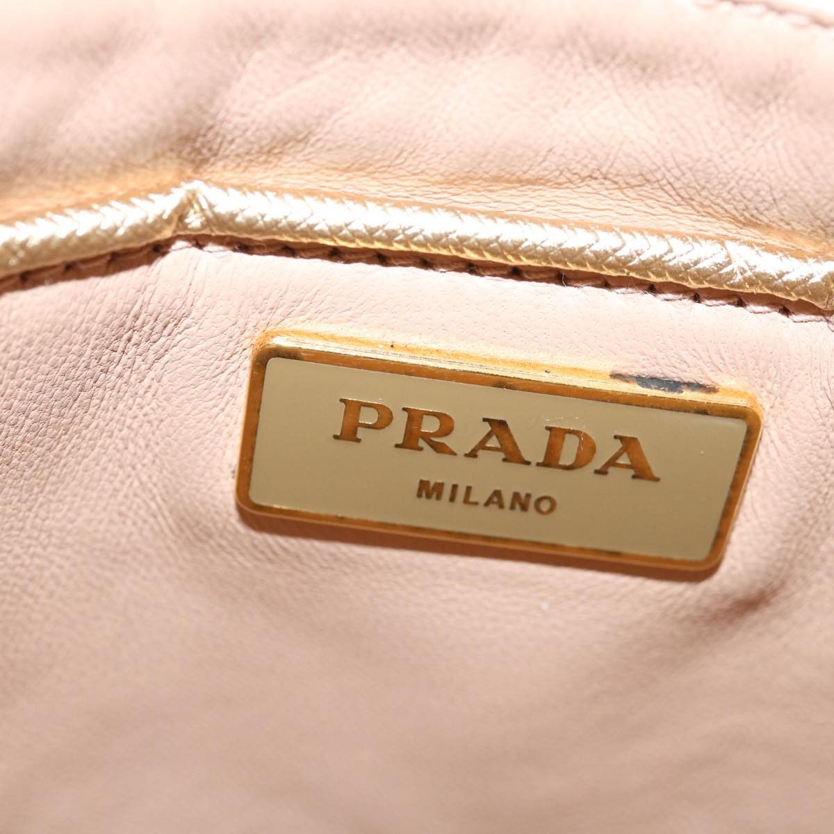 Prada Saffiano Gold Leather Handbag (Pre-Owned) Size ONE SIZE - 7 Thumbnail