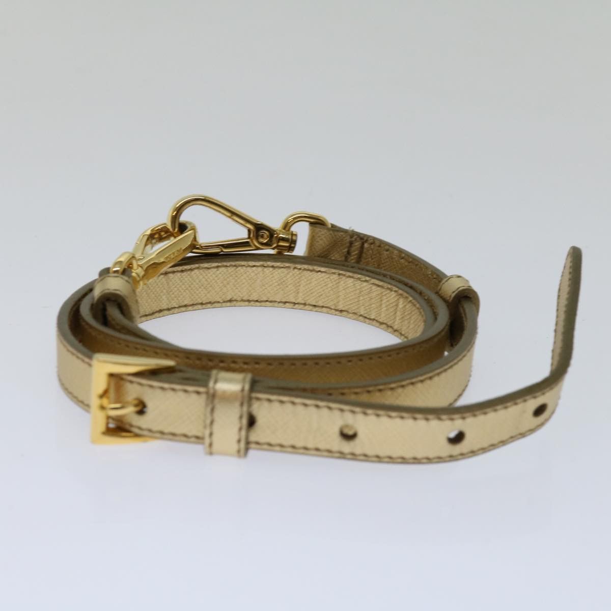 Prada Saffiano Gold Leather Handbag (Pre-Owned) Size ONE SIZE - 11 Thumbnail