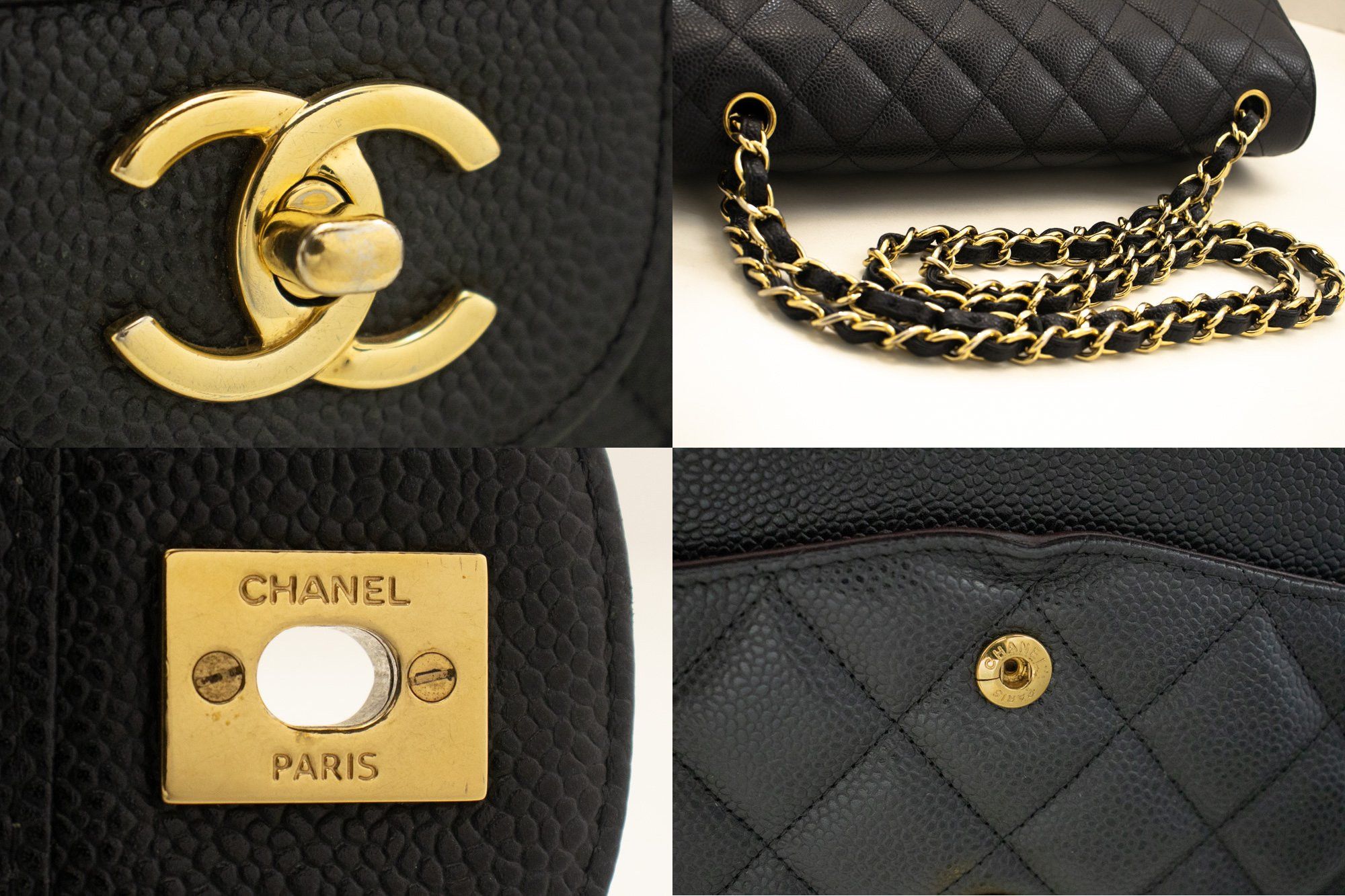 Chanel Double Flap Black Leather Shoulder Bag (Pre-Owned) Size ONE SIZE - 11 Thumbnail