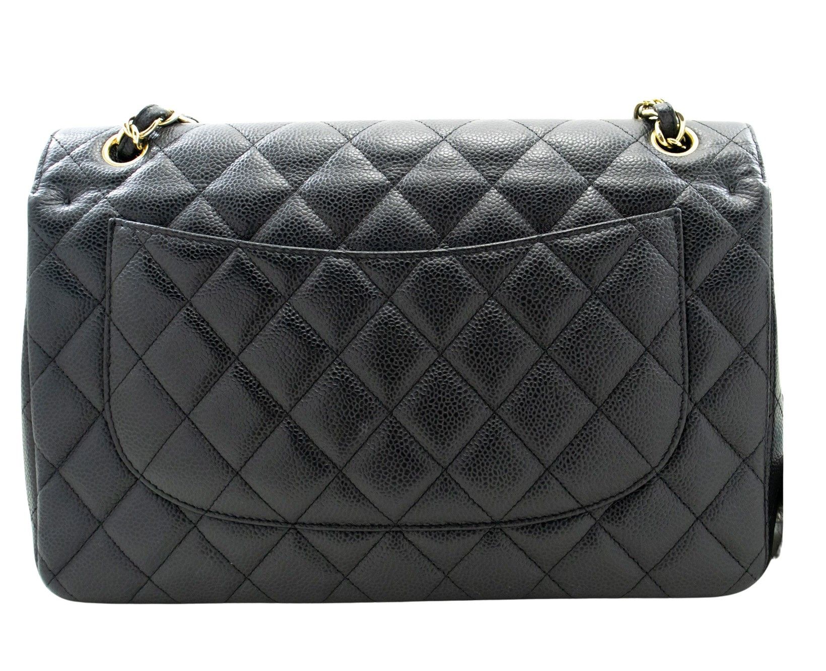 Chanel Double Flap Black Leather Shoulder Bag (Pre-Owned) Size ONE SIZE - 2 Thumbnail