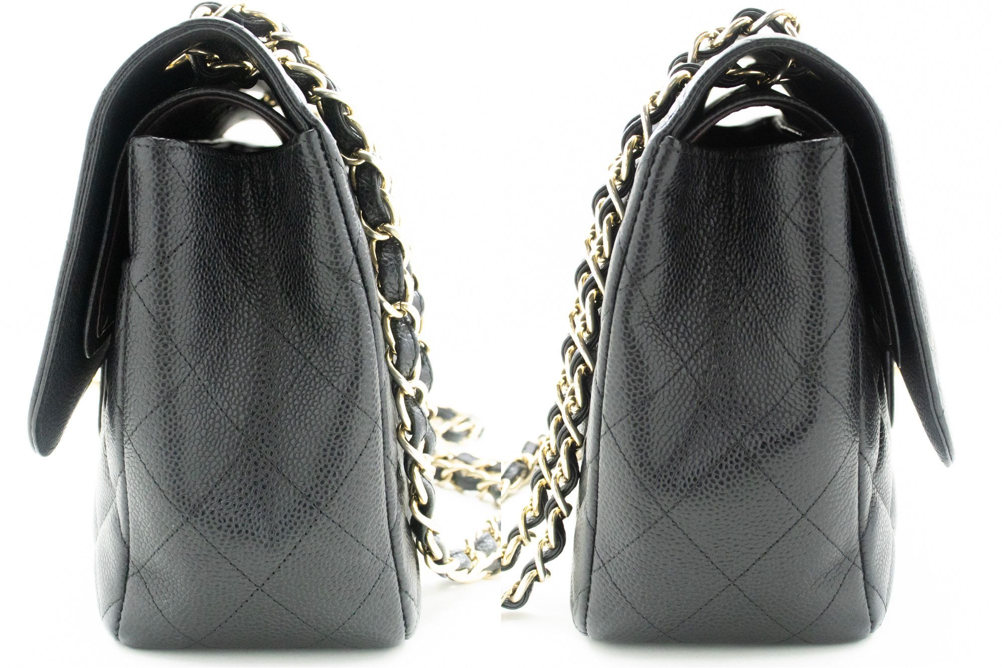 Chanel Double Flap Black Leather Shoulder Bag (Pre-Owned) Size ONE SIZE - 4 Thumbnail