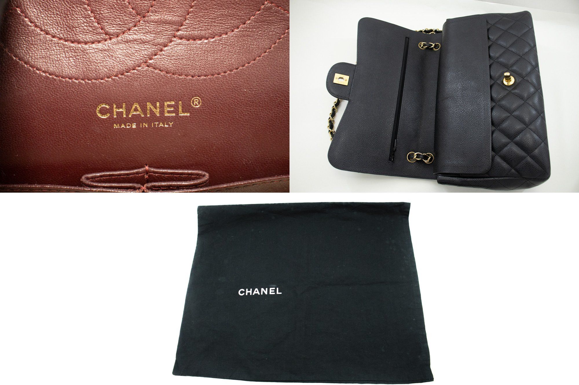 Chanel Double Flap Black Leather Shoulder Bag (Pre-Owned) Size ONE SIZE - 8 Thumbnail