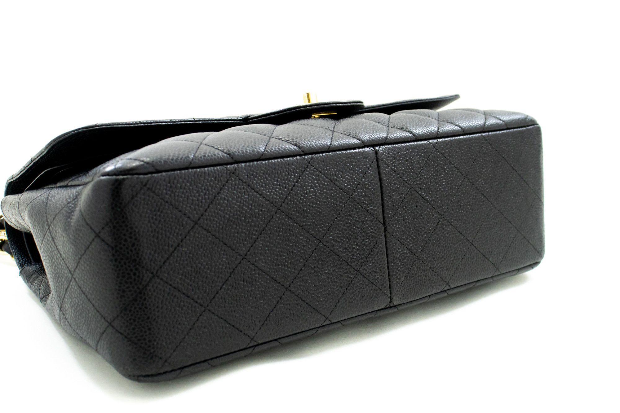Chanel Double Flap Black Leather Shoulder Bag (Pre-Owned) Size ONE SIZE - 3 Thumbnail