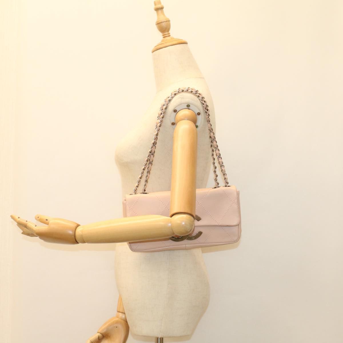 Chanel Cc Pink Leather Shoulder Bag (Pre-Owned) Size ONE SIZE - 7 Thumbnail