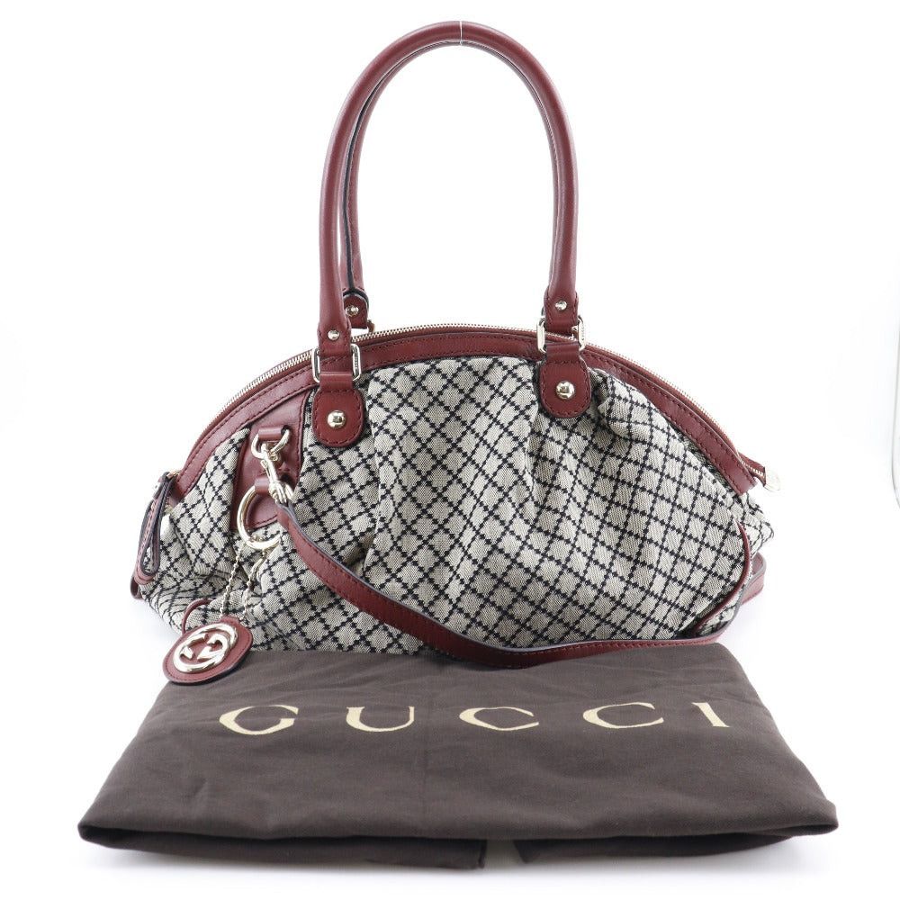 Gucci Sukey Grey Canvas Handbag (Pre-Owned) Size ONE SIZE - 6 Thumbnail