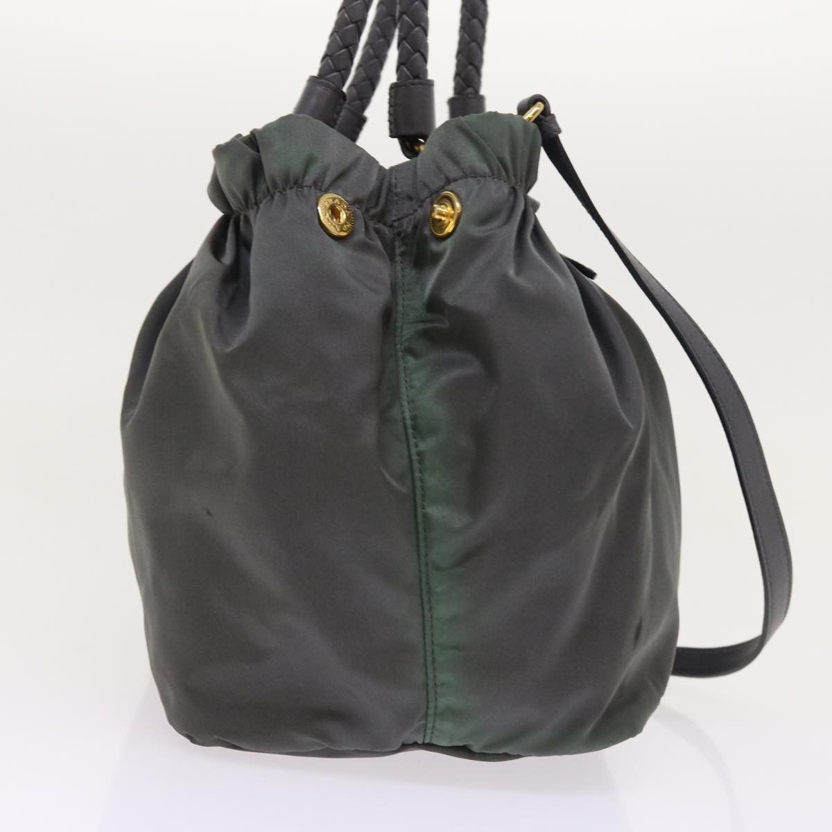 Prada Tessuto Grey Synthetic Handbag (Pre-Owned) Size ONE SIZE - 10 Thumbnail