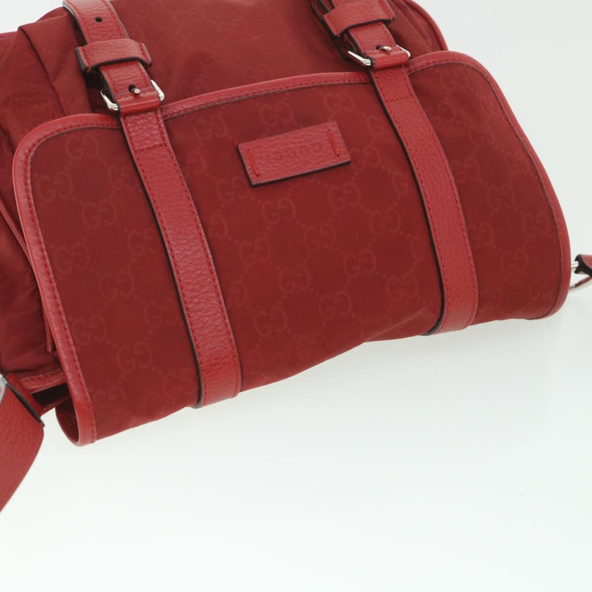 Gucci -- Red Canvas Shoulder Bag (Pre-Owned) Size ONE SIZE - 4 Thumbnail