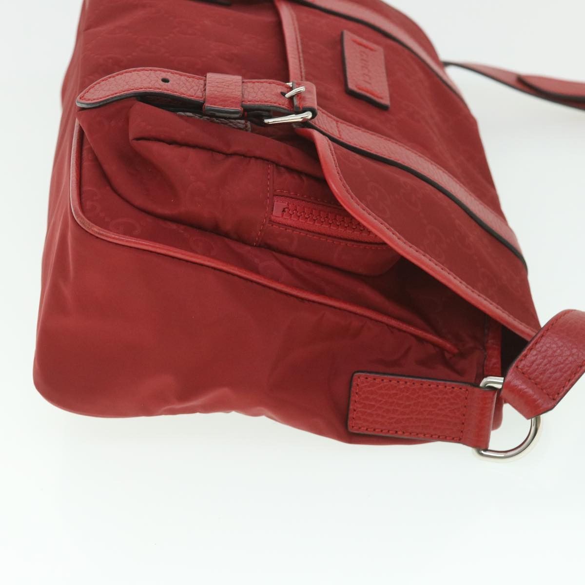 Gucci -- Red Canvas Shoulder Bag (Pre-Owned) Size ONE SIZE - 11 Thumbnail