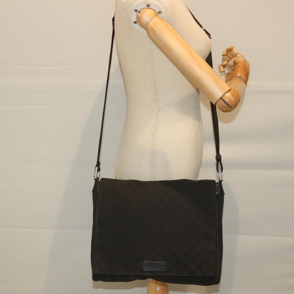 Gucci Gg Canvas Black Canvas Shoulder Bag (Pre-Owned) Size ONE SIZE - 8 Thumbnail