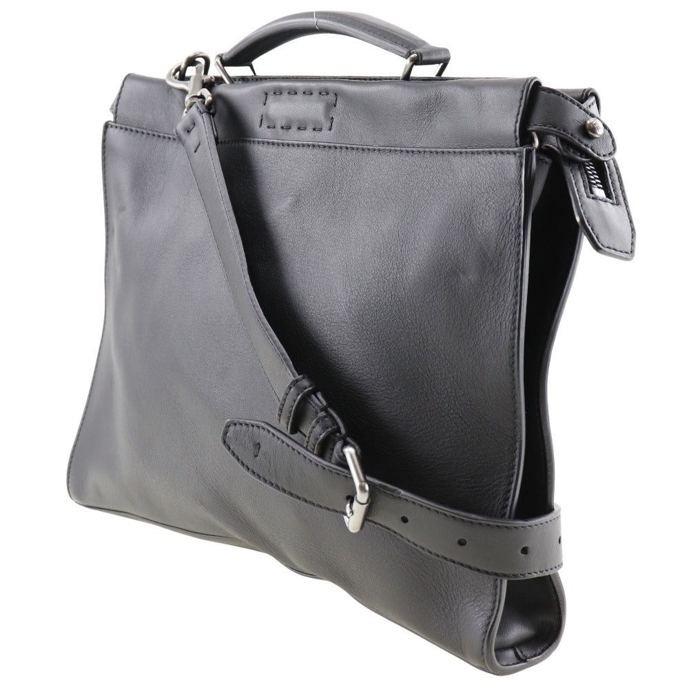 Fendi Peekaboo Black Leather Briefcase Bag (Pre-Owned) Size ONE SIZE - 2 Thumbnail
