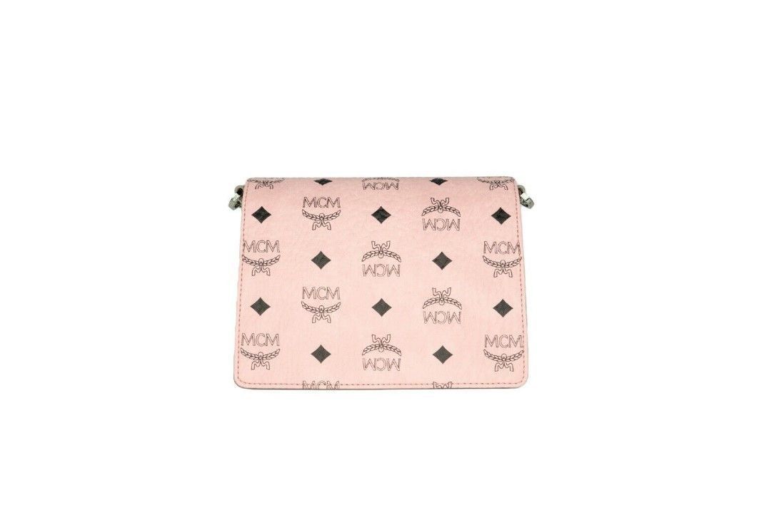 MCM Signature Soft Pink Diamond Logo Leather Mini Flap Lock Size ONE SIZE - 4 Thumbnail