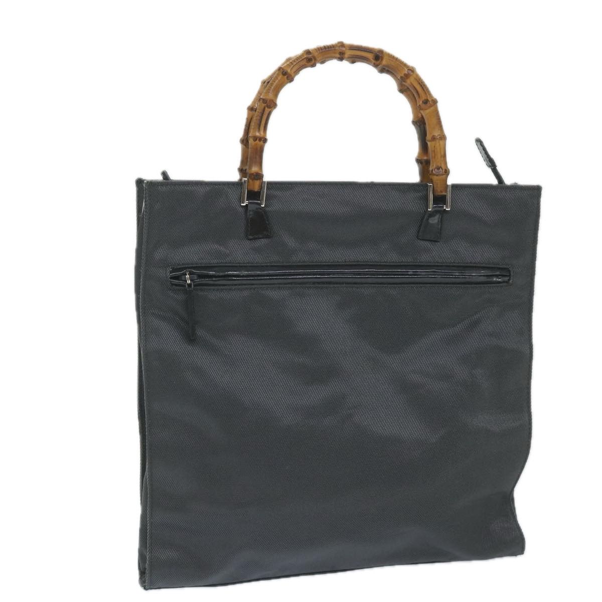Gucci Bamboo Black Canvas Handbag (Pre-Owned) Size ONE SIZE - 11 Thumbnail