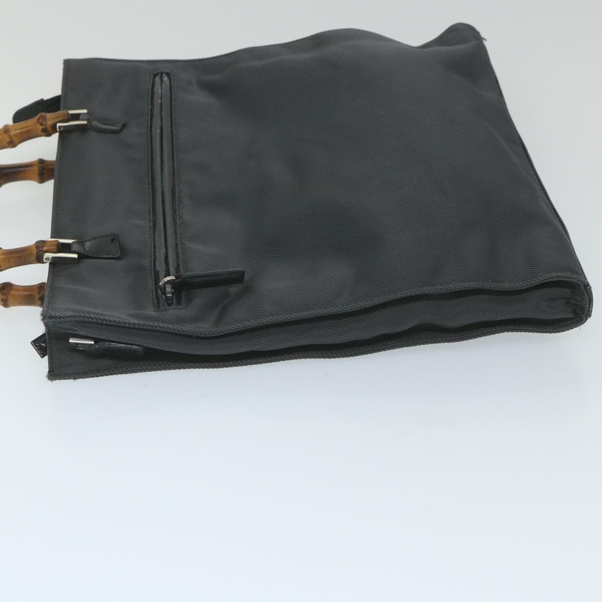Gucci Bamboo Black Canvas Handbag (Pre-Owned) Size ONE SIZE - 10 Thumbnail