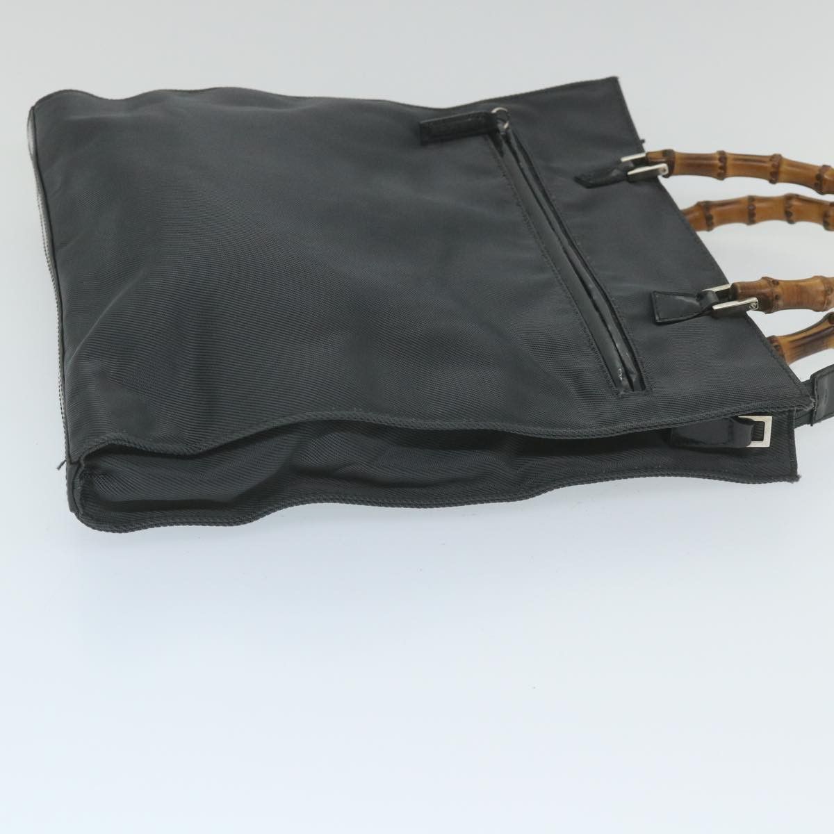 Gucci Bamboo Black Canvas Handbag (Pre-Owned) Size ONE SIZE - 9 Thumbnail