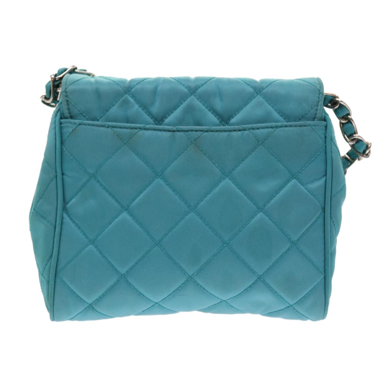 Prada Tessuto Turquoise Synthetic Shoulder Bag (Pre-Owned) Size ONE SIZE - 2 Thumbnail