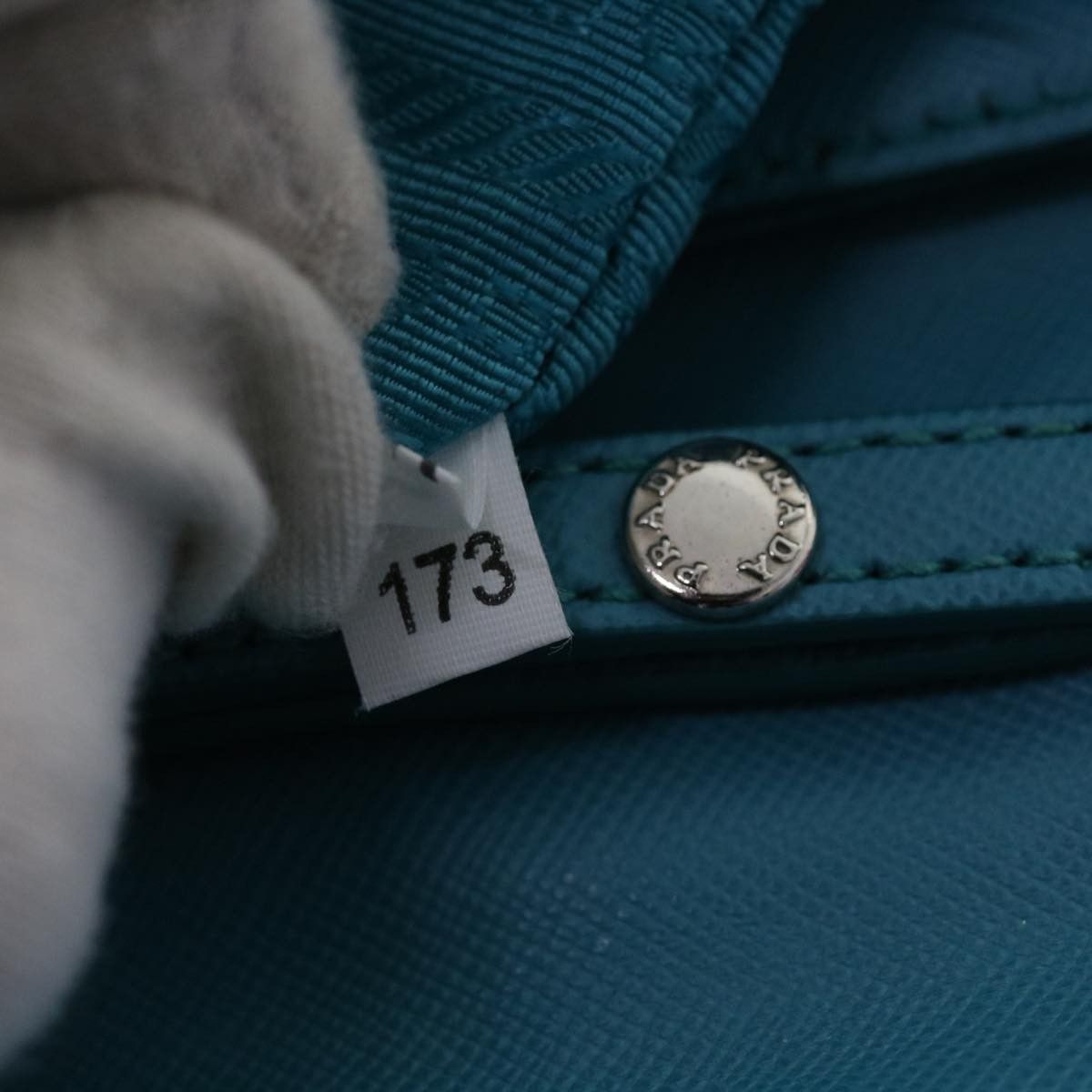 Prada Tessuto Turquoise Synthetic Shoulder Bag (Pre-Owned) Size ONE SIZE - 7 Thumbnail